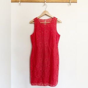Red Lace JCrew Dress